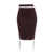 ANDREADAMO Viscose blend skirt Brown