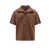 HEVO Cotton and metal shirt Brown