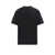 44 LABEL GROUP Padded cotton t-shirt with embroidered logo on the front Black