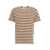 AMARANTO T-shirt with stripe print  Brown