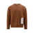 AMARANTO Cashmere sweater with logoed label Brown