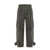 DARK PARK Cotton cargo trouser with elastic waistband Green
