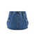COPERNI Denim skirt with frontal logo patch Blue