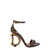 Dolce & Gabbana Patent leather sandals with animalier print Brown