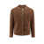 DFOUR Perforated suede jacket Brown