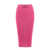 Alessandra Rich Ribbed skirt with all-over rhinestone detail Pink