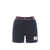 Thom Browne Cotton blend bermuda shorts with striped motif Blue