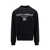 Dolce & Gabbana Cotton sweatshirt with frontal logo Black