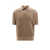 Dolce & Gabbana Ribbed cotton polo shirt Beige