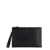 Tom Ford Leather clutch with logo print Black