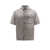 HAIKURE Cotton shirt with logoed label Grey