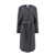 Le 17 Septembre Wool coat with maxi removable scarf Grey