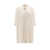 Brunello Cucinelli Cotton and silk long shirt with striped motif Beige