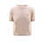 MVP WARDROBE Cotton sweater with frontal embroidery Beige
