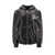 Off-White Perforated leather jacket with frontal logo patch Black