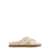 Off-White Leather sandals with logoed bands Beige