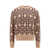 Palm Angels Wool and cotton sweater with all-over logo Beige