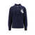 Isabel Marant Organic cotton sweater with embroidered logo Blue