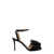 MACH & MACH Satin sandals with rhinestones detail Black