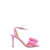 MACH & MACH Satin sandals with rhinestones detail Pink
