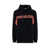 Lanvin Cotton sweatshirt with Curb Lanvin Logo  embroidery with laces Black