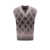 Roberto Collina Alpaca blend vest with all-over embroideries Grey