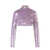 ROTATE Birger Christensen Crop Fit top with all-over sequins Purple