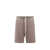 Rick Owens Organic cotton bermuda shorts with laterali slits Beige