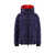 DSQUARED2 Padded and quilted jacket with maxi logo print Blue