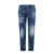DSQUARED2 Stretch cotton jeans with ripped effect Blue