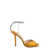 Jimmy Choo Satin sandals with rhinestone detail Yellow