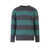 PT TORINO Wool blend sweater with striped motif Green