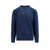 KITON Cotton sweatshirt with frontal logo Blue