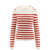 Semicouture Cotton sweater with striped motif Beige