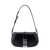 Versace Leather shoulder bag with iconic La Greca detail Black