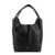 Salvatore Ferragamo Leather shoulder bag with logo print Black