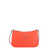 Karl Lagerfeld Leather shoulder bag with frontal metal logo Orange