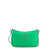 Karl Lagerfeld Leather shoulder bag with frontal metal logo Green