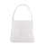 Salvatore Ferragamo Shoulder bag in leather and canvas with Cut-Out details White