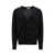Alexander McQueen Wool cardigan with logo embroidery Black