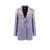 Dries Van Noten Viscose blazer with multicolor print Purple