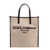 Dolce & Gabbana Canvas and linen handbag with Logo embroidery Beige