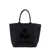 Isabel Marant Canvas shoulder bag with frontal logo Black