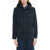 Aspesi Utility Coat With Removable Hood Blue