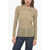 Victoria Beckham Lightweight Lurex Sweater With Polo Collar Gold