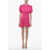Victoria Beckham Chiffon Minidress With Ruffle Sleeves Pink