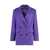 MSGM Msgm Wool Blend Double-Breasted Coat PURPLE