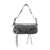 Balenciaga Laminted leather shoulder bag with metal details Silver