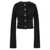 Balenciaga Balenciaga Cropped Tweed Cardigan Black