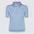 Blumarine Blumarine Blue Wool Polo Shirt CASHMERE BLUE